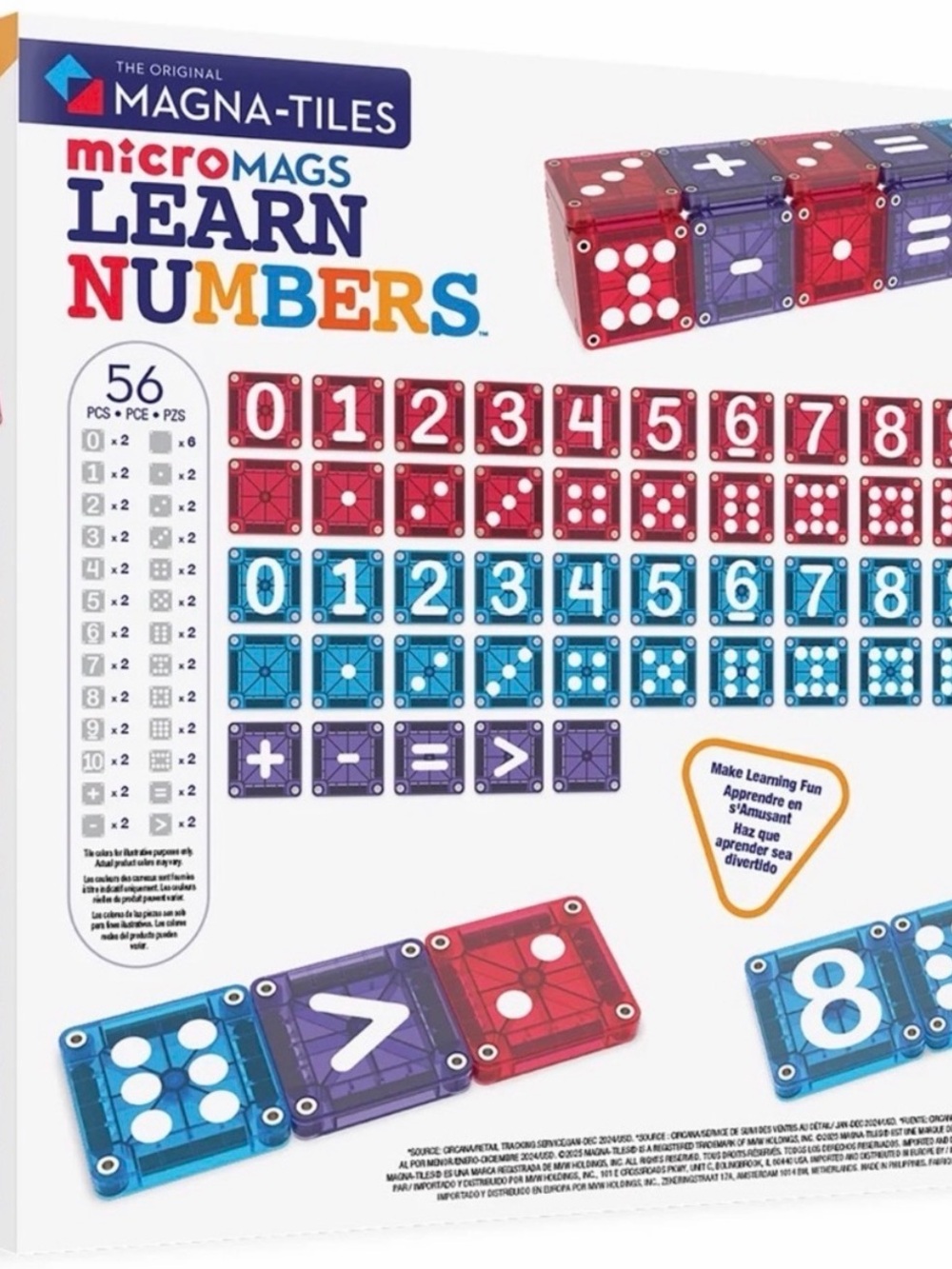 microMAGs Learn Numbers Magna-Tiles